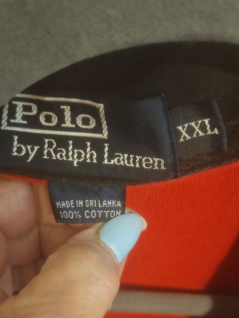 Polo by Ralph Lauren Red and Black Rugby Shirt - Picture 4 of 7